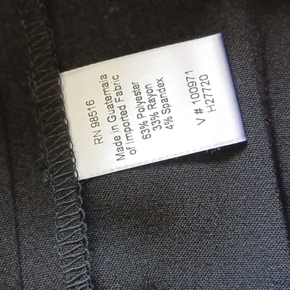 NWT Womens Petite Size 6P Coldwater Creek Black Straight Leg Dress Pants - Picture 8 of 9